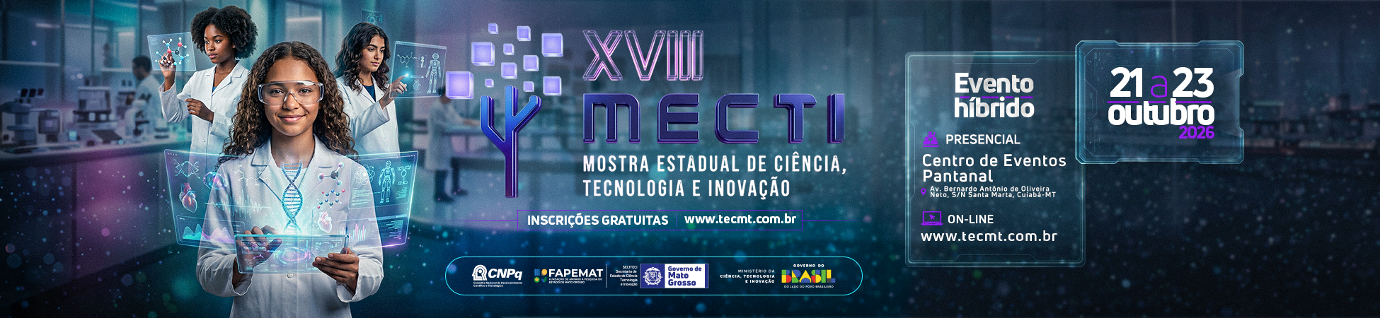 Banner da XVIII MECTI 2026